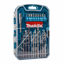 Caractéristiques techniques Jeu d'embouts de perçage et de vissage 22 pièces MAKITA P-44002 L'ensemble comprend un assortimen ...