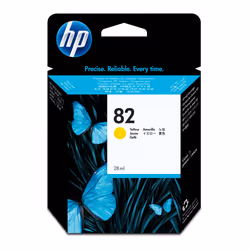 HP 82 28-ml Yellow DesignJet Ink Cartridge, Rendement standard, Jaune, Encre à colorant, 28 ml, 1 pièce(s)