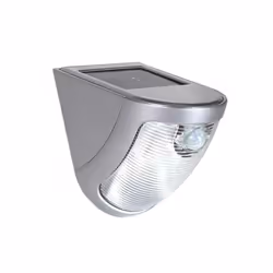 Structure ABS Couleur argent 1 batterie rechargeable Li-Ion AA 1000 mAh Panneau solaire Ampoule technologie Led 2 LED 90 lume ...