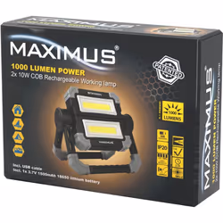 MAXIMUS Lampe de travail Fonction de recharge : Rotation complète sur 360° Rotation de chaque lampe sur 180° Allumage indépen ...