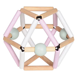 Hochet en bois Trousselier Anneau de dentition Rose