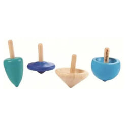 PLAN TOYS Jeu Toupies Miniatures