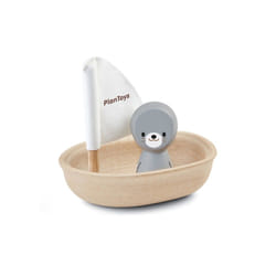 PlanToys Sailing Boat-seal Bâteau de bain Bois
