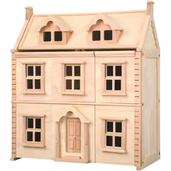Maison victorienne - PLAN TOYS - PT7124 - JOUET EN BOIS - 3 étages - Fenêtres coulissantes