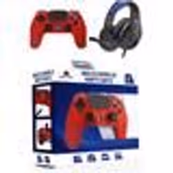 Manette PS4 - Bluetooth - ROUGE - Casque Gamer PRO-1661 - Double vibration - 3.5 JACK