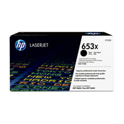 HP Cartouche de toner noir originale haut rendement LaserJet 653X