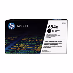 HP 654X toner noir grande capacité LaserJet authentique avec toner ColorSphere, 20500 pages, Noir, 1 pièce(s)