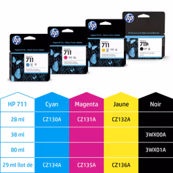 HP 711 pack de 3 cartouches d'encre DesignJet cyan, 29 ml - Vue supplémentaire 4