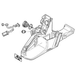 Stihl - Réservoir de carburant pour tronçonneuse modèles MS500i original 11473500801
