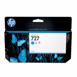 HP 727 cartouche d'encre DesignJet cyan, 130 ml, Rendement standard, Encre à colorant, Encre à colorant, 130 ml, 1 pièce(s),  ...