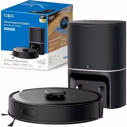 Aspirateur Robot - TAPO - RV30 Max Plus - Aspiration 5300 Pa - Vidange Automatique 3L - Navigation LiDAR+IMU