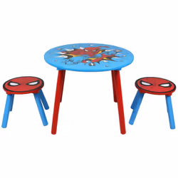 Ensemble table et 2 tabourets pour enfants - Spiderman L'ensemble Spiderman table et 2 tabourets est idéal pour agencer une s ...