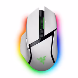 Razer Basilisk V3 Pro 35K, Droitier, Optique, RF Wireless + Bluetooth + USB Type-A, 35000 DPI, Blanc