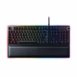 Razer Huntsman Elite, Taille réelle (100 %), USB, Contacteur de touche opto-mécanique, AZERTY, LED RGB, Noir