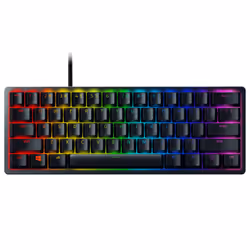 Razer Huntsman Mini, 60%, USB, Contacteur de touche opto-mécanique, LED RGB, Noir