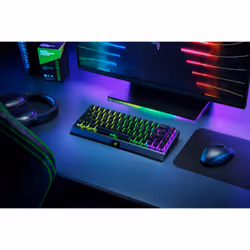 Razer BlackWidow V3 Mini HyperSpeed clavier USB + RF Wireless + Bluetooth QWERTY Anglais américain Noir