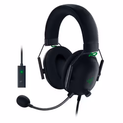 Razer Blackshark V2, Avec fil, 12 - 28000 Hz, Jouer, 293 g, Casque, Noir, Vert
