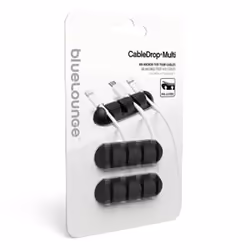 Bluelounge CableDrop Multi, Support de câbles, Bureau, Polyuréthane thermoplastique (TPU), Noir