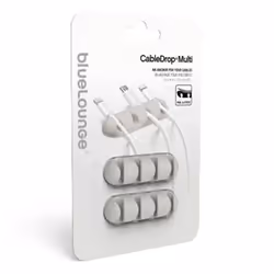 Bluelounge CableDrop Multi, Support de câbles, Bureau, Polyuréthane thermoplastique (TPU), Blanc