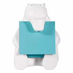 Post-It Pop-up Note Dispenser for 3 in x 3 in Notes, Bear design, White