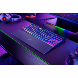 Razer Ornata V3 Tenkeyless, Avec fil, USB, Interrupteur à clé mécha-membrane, QWERTZ, LED RGB, Noir