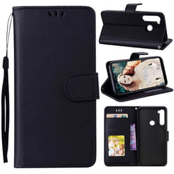 Etui Coque - Xiaomi - Redmi Note 8 - Cuir PU - Support Vidéo - Porte Carte - Noir
