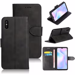 Coque - Xiaomi - Redmi 9A - PU - Cuir - Portefeuille Noir