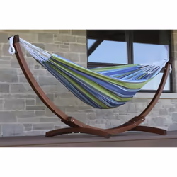 Vivere C8SPCT-24 hamac Hamac avec cadre 1 personne(s) Coton Bleu, Marron, Vert, Blanc