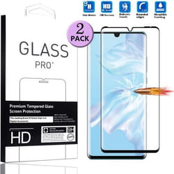 Protecteur décran - Huawei - P30 Pro - Verre Trempé - 2 Pièces - Protection Complète