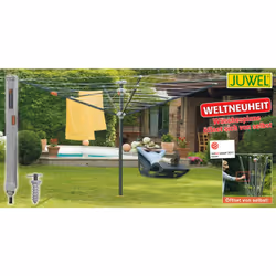 Description générale Le séchoir-parapluie JUWEL Futura Elegant XXL est conçu en aluminium résistant et anticorrosion, avec un ...