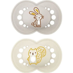 MAM Sucette Original Couleurs de la Nature Motif - 18+ mois - Silicone - Bte stérilisation X2