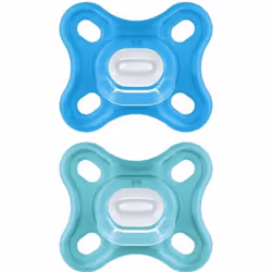 Sucette Physiologique MAM - Lot de 2 - Silicone Souple et Doux - Bleu/Vert - TU