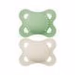 Sucettes-MAM Sucette Original Tendance - 2-6 Mois - Silicone X2 (Modèle : Vert et Gris)