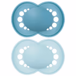 Sucettes-MAM Sucette Original Tendance - 6+ Mois - Silicone X2 (Couleur : Bleu)