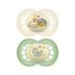 Sucettes-MAM Sucette Original Nuit - 6+ Mois - Silicone - X2 (Modèle : Renard et Ours)