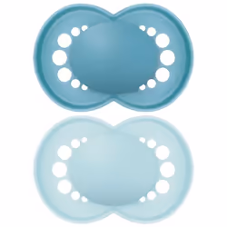Sucettes-MAM Sucette Original Tendance - 18+ Mois - Silicone X2 (Couleur : Bleu)