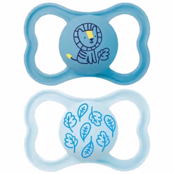 Sucettes-MAM Sucette Suprême - 6+ Mois - Silicone - X2 (Modèle : Bleu)