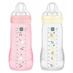 MAM Easy Active 2 Biberons 2ème Âge 330 ml 6 Mois et + Débit Très Rapide