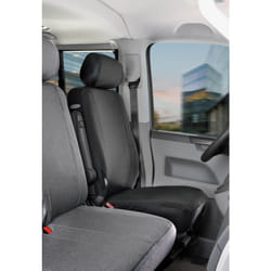 Walser - Housse de siège Transporter en tissu pour vw T5, siège avant simple avec enchoche pour accoudoir