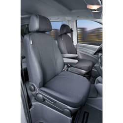Walser - Housse de siège Transporter en tissu pour Mercedes Vito/Viano, 2 sièges simples pour accoudoir à l'intérieur