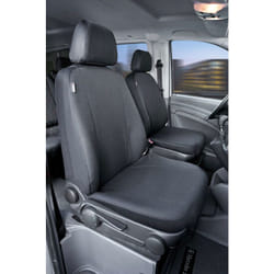 Walser - Housse de siège Transporter en tissu pour Mercedes Vito/Viano, 2 sièges simples