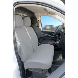 Walser - Housse de siège Transporter en tissu pour Mercedes Vito 447, siège simple avec accoudoir à l'intérieur