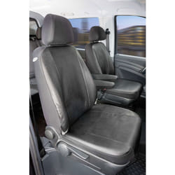 Walser - Housse de siège Transporter en simili cuir pour Mercedes-Benz Viano/Vito, 2 sièges simples accoudoir intérieur