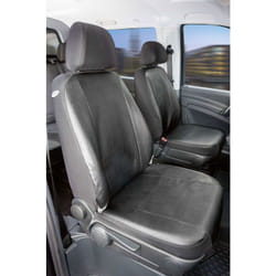 Walser - Housse de siège Transporter en simili cuir pour Mercedes-Benz Viano/Vito, 2 sièges simples sans accoudoir