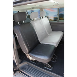 Walser - Housse de siège Transporter en simili cuir pour vw T6, siège arrière simple