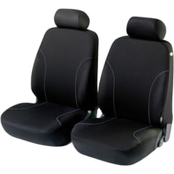 Walser - zipp-it Basic Allessandro - housses de siège auto noires pour deux sièges avant avec système de fermeture éclair