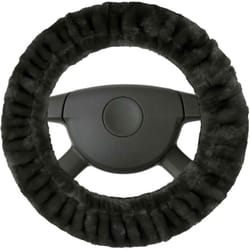 Walser - Housse de volant Teddy Peluche en fausse fourrure teddy vegan anthracite