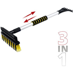 Brosse 3en1 avec grattoir à glace et lèvre en caoutchouc télescopique 60-90 cm