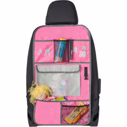 Protège le siège de la saleté et de l'humidité , Beaucoup d'espace pour les jouets, les snacks et autres. , Montage simple et ...