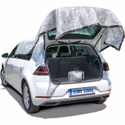 Le filet pare-soleil StayCool en fils d'aluminium tissés reflète très bien les rayons UV et protège votre véhicule d'un dével ...